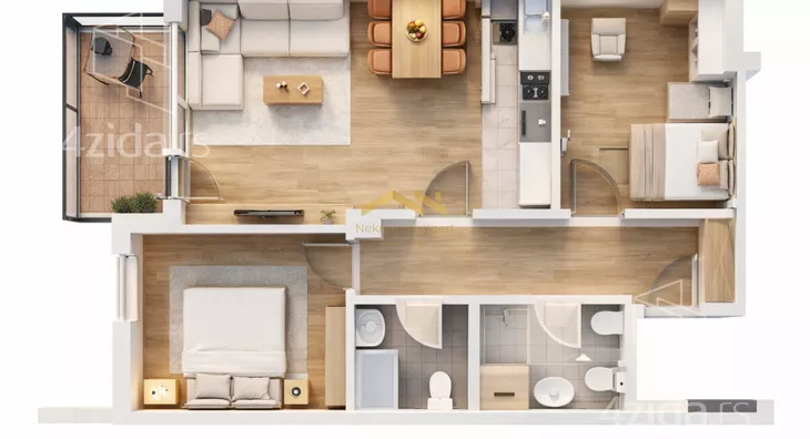 Trosoban stan | 4zida