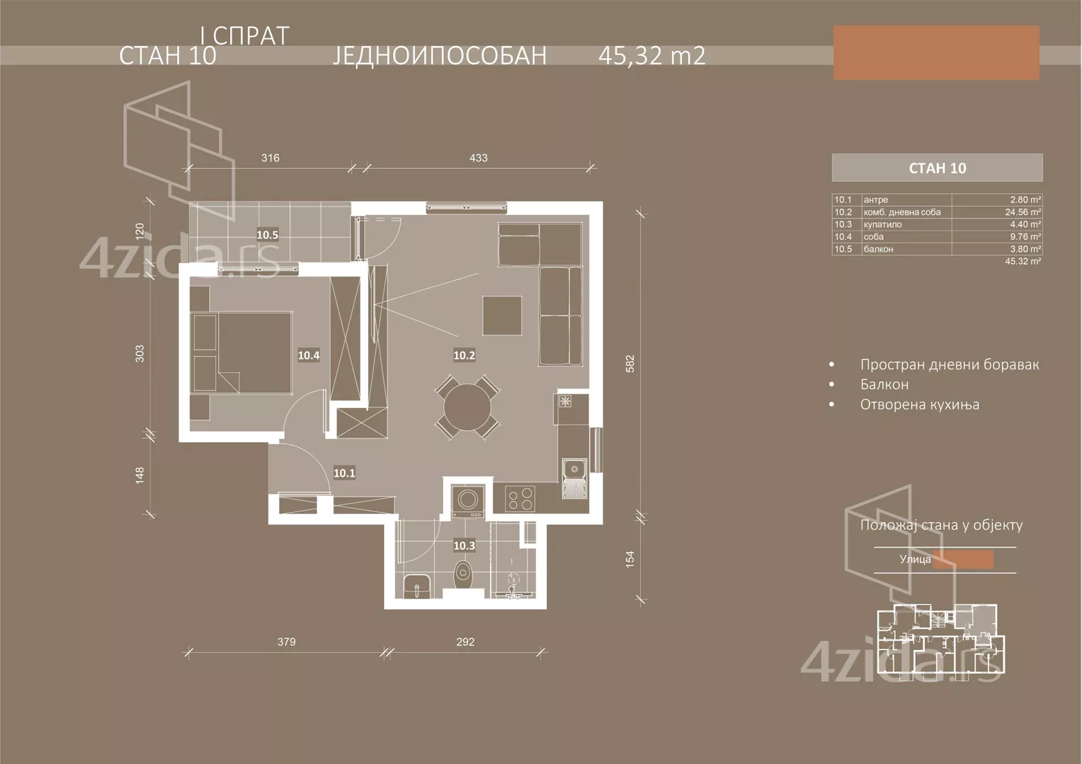 Trosoban stan | 4zida