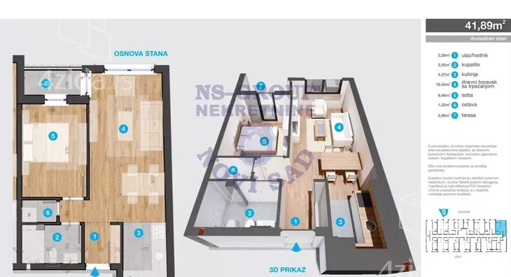 Dvosoban stan | 4zida