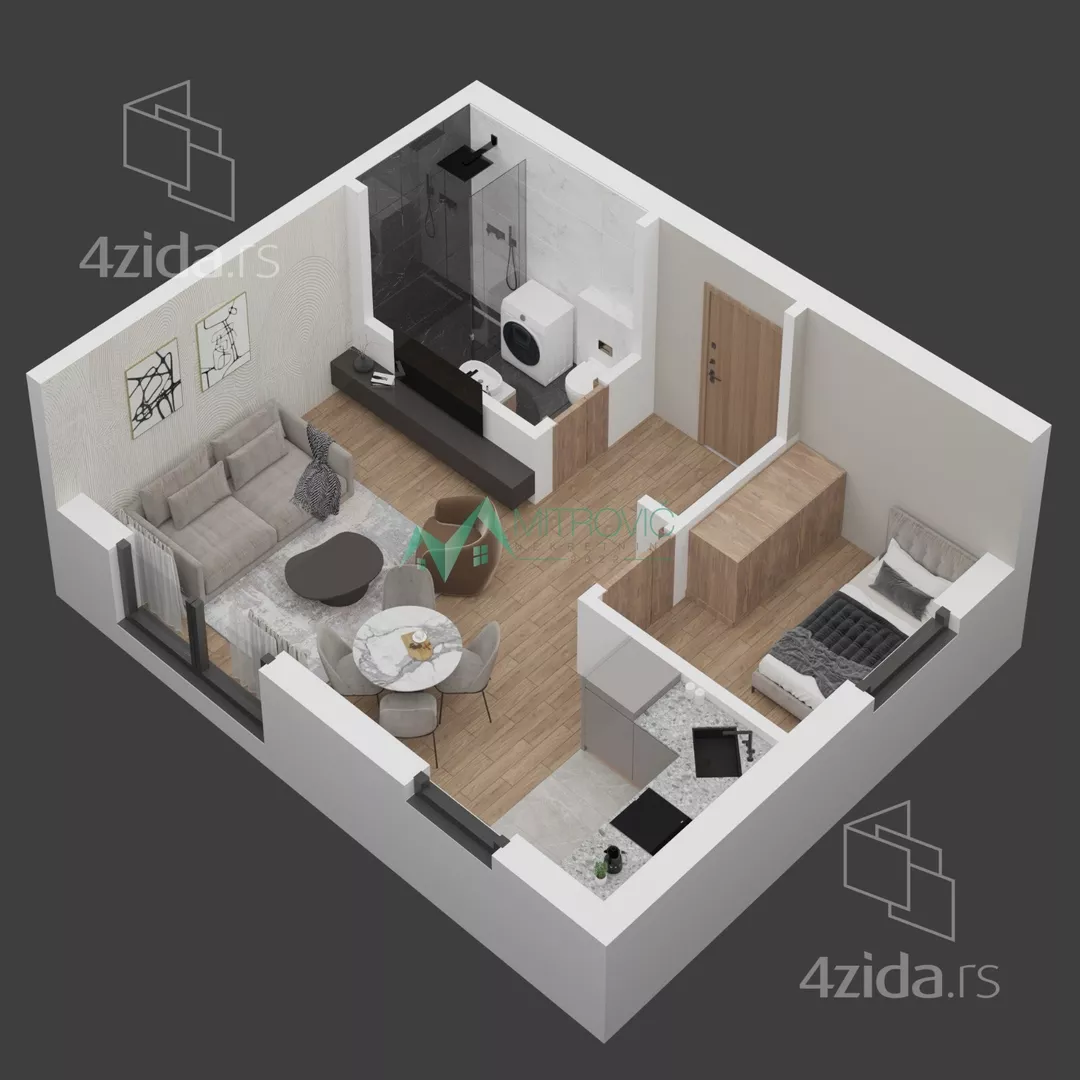 Jednoiposoban stan | 4zida