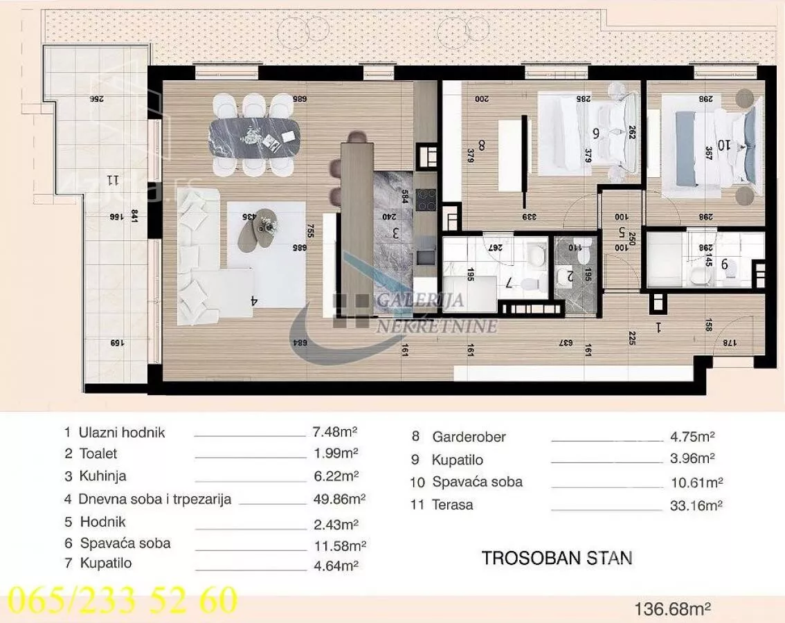 Trosoban stan | 4zida