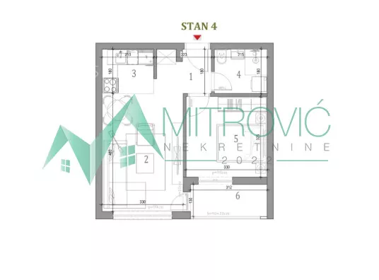 Jednoiposoban stan | 4zida