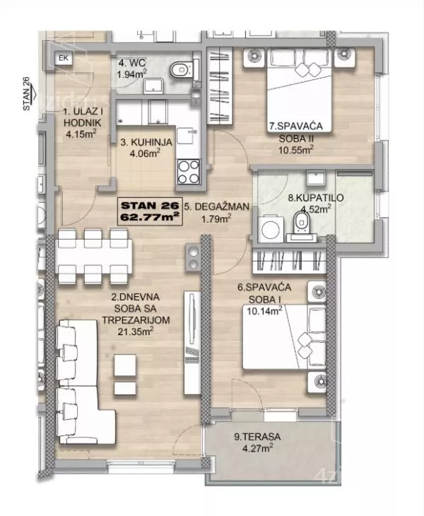 Dvoiposoban stan | 4zida