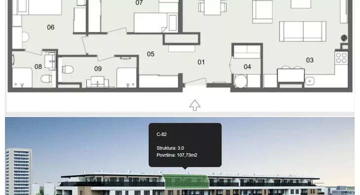 Trosoban stan | 4zida