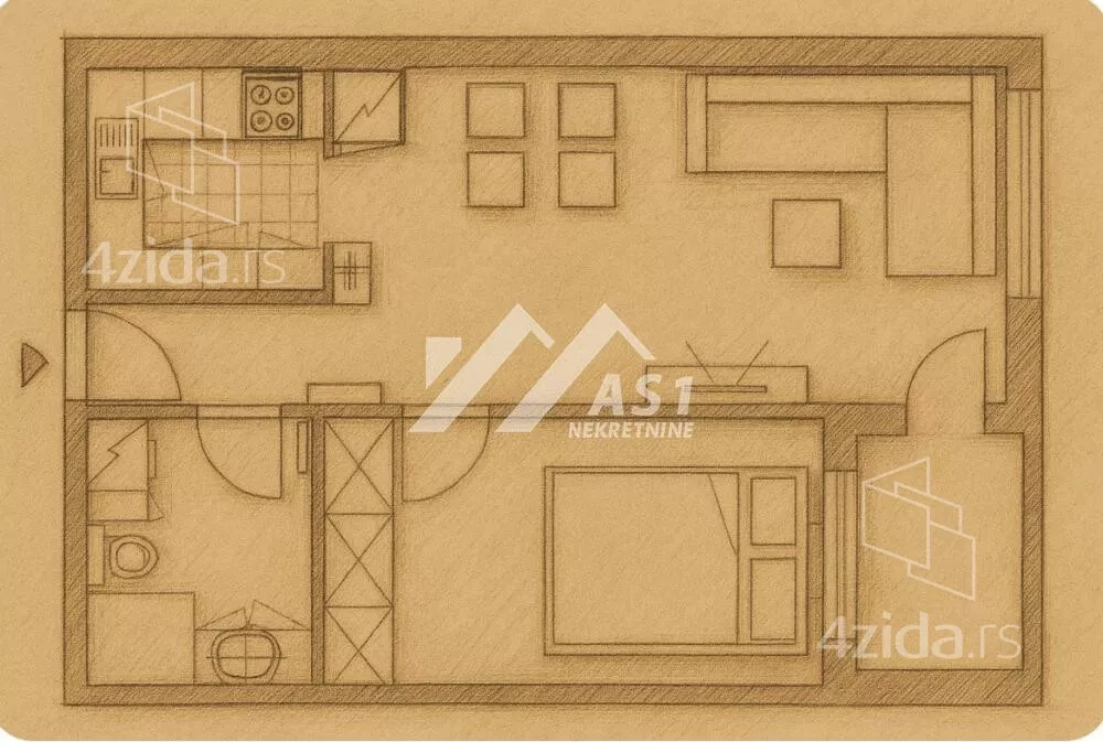 Jednoiposoban stan | 4zida