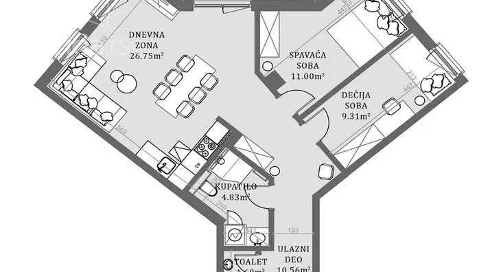 Troiposoban stan | 4zida