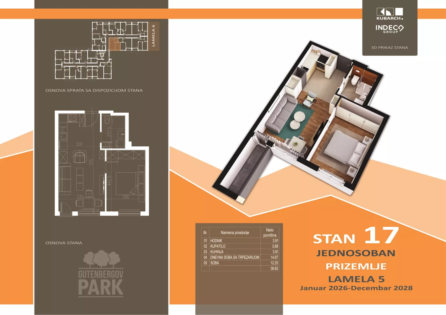 Jednosoban stan | 4zida