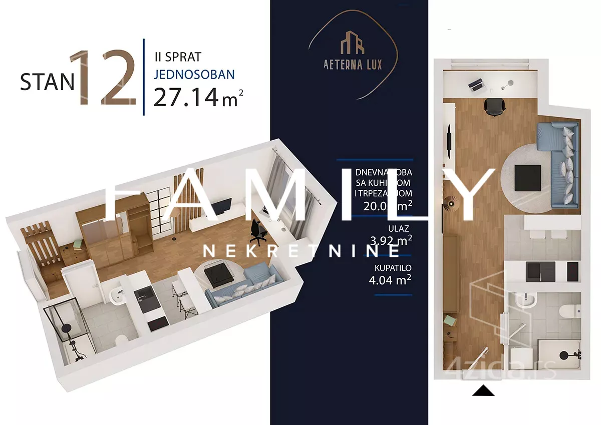 Jednosoban stan | 4zida