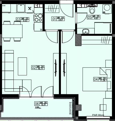 Dvosoban stan | 4zida