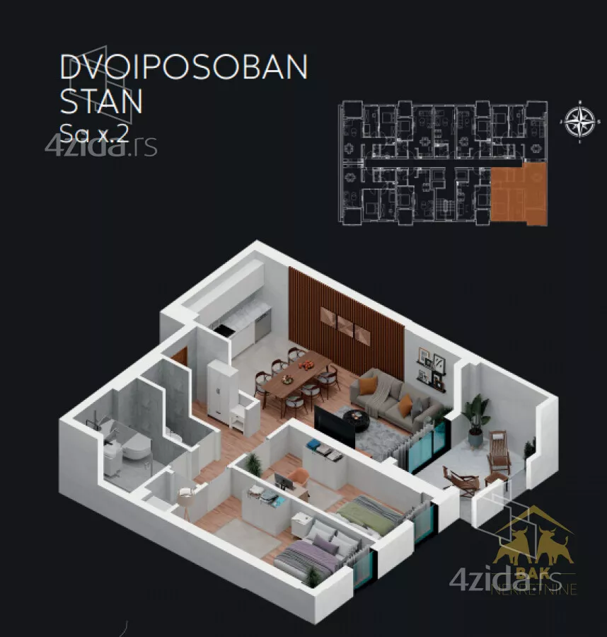 Dvoiposoban stan | 4zida