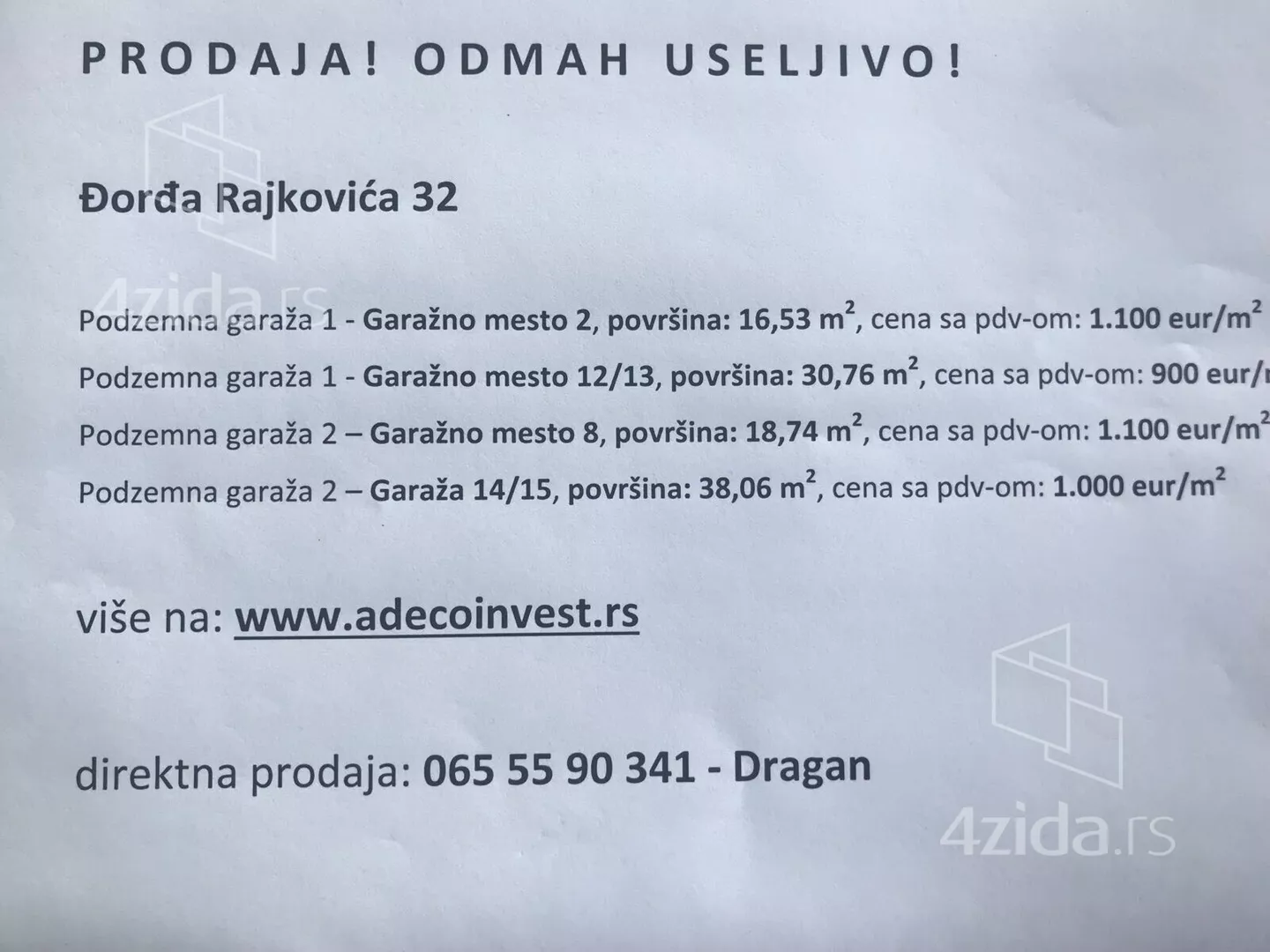 Garaža | 4zida