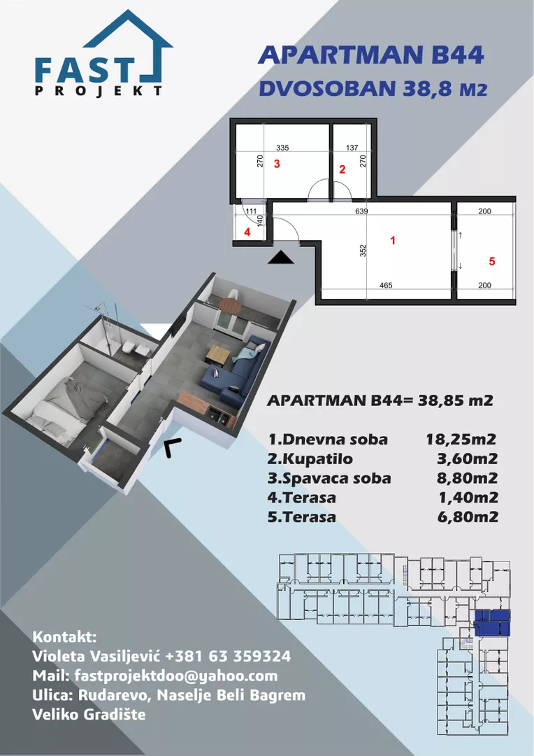 Dvosoban stan | 4zida