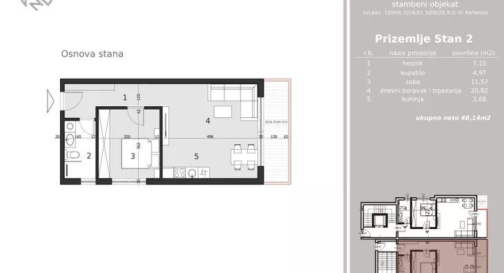 Dvosoban stan | 4zida