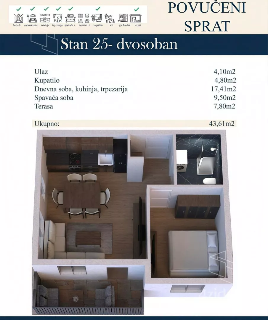 Dvosoban stan | 4zida