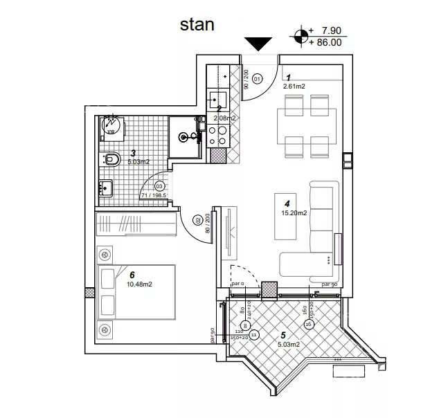Jednoiposoban stan | 4zida