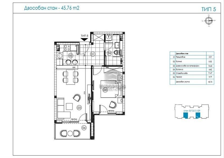 Stan – Beograd, Ledine, Novi Beograd - Prikaz 4