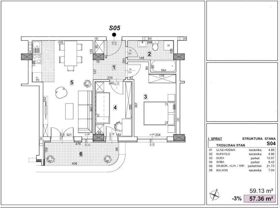 Trosoban stan | 4zida
