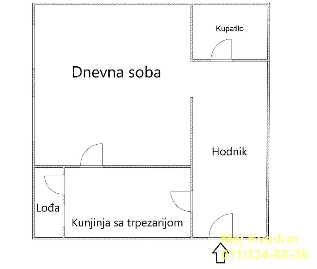 Jednosoban stan | 4zida