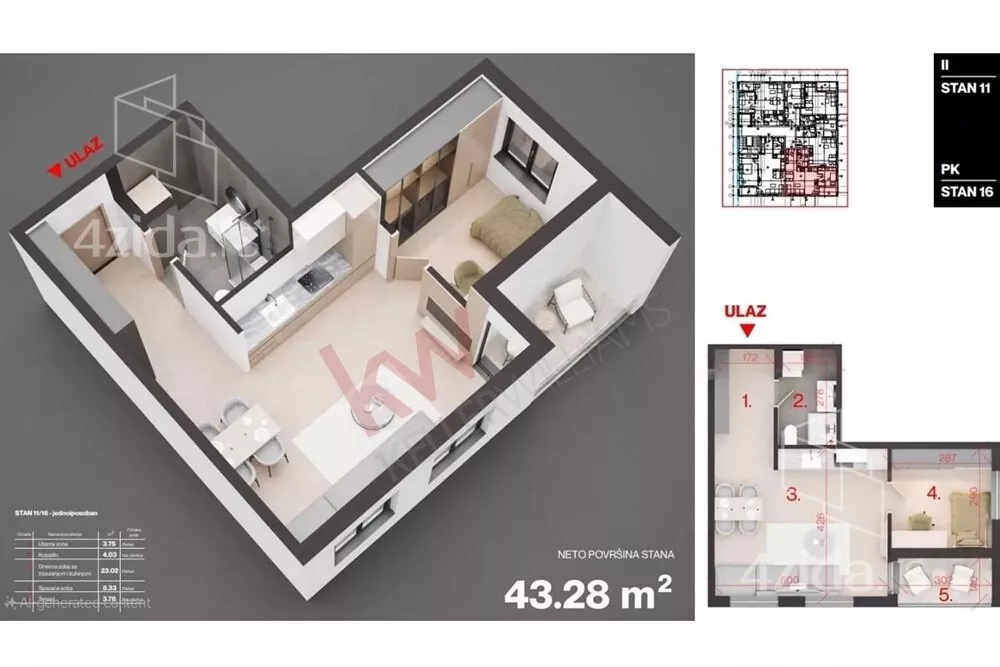 Dvosoban stan | 4zida