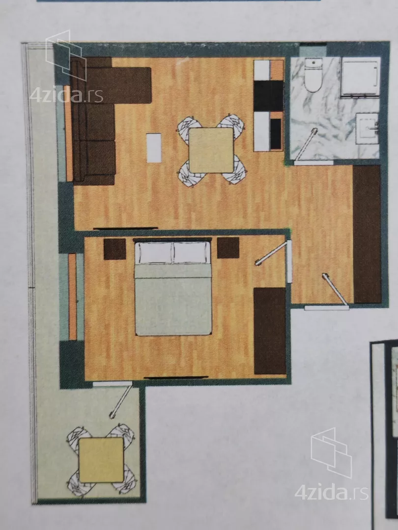 Jednoiposoban stan | 4zida