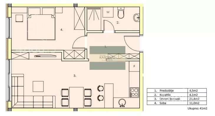 Jednosoban stan | 4zida