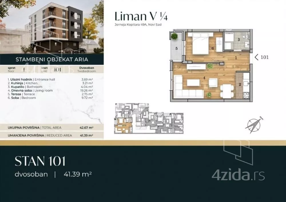 Dvosoban stan | 4zida