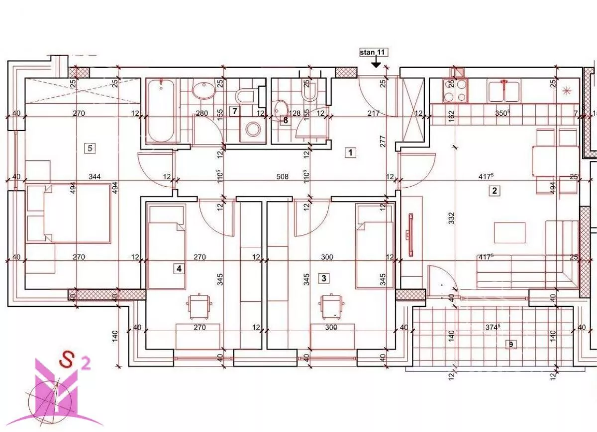 Trosoban stan | 4zida