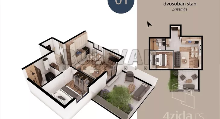 Dvosoban stan | 4zida