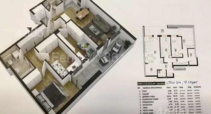 Troiposoban stan | 4zida