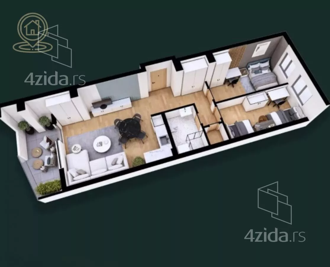 Trosoban stan | 4zida