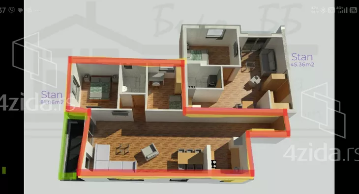 Trosoban stan | 4zida