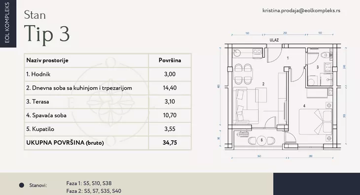 Jednosoban stan | 4zida