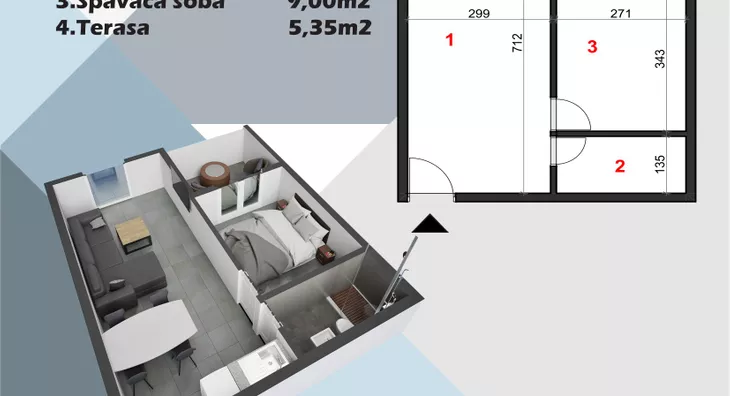 Dvosoban stan | 4zida