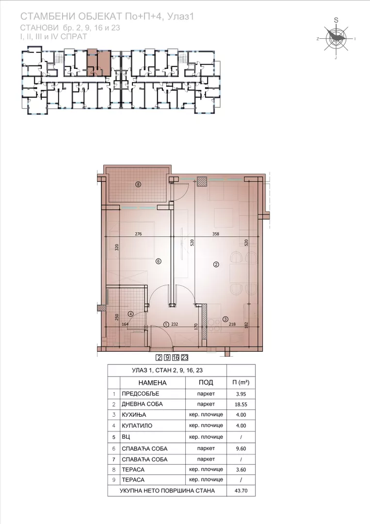Jednoiposoban stan | 4zida