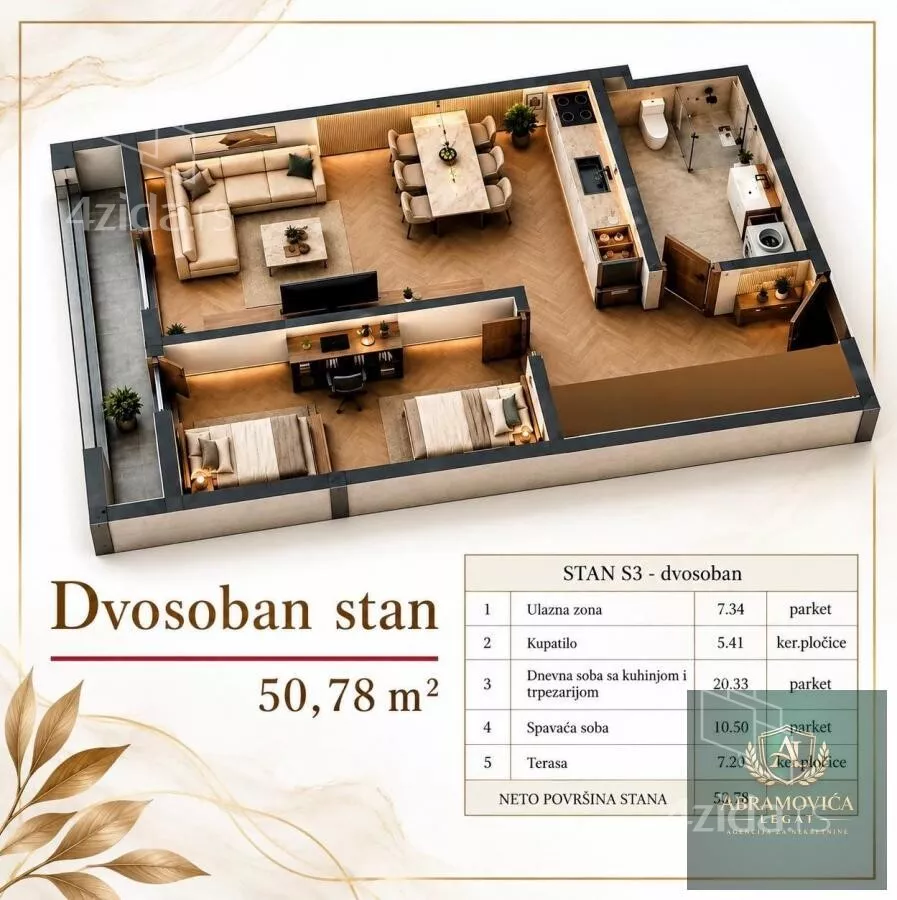 Dvosoban stan | 4zida