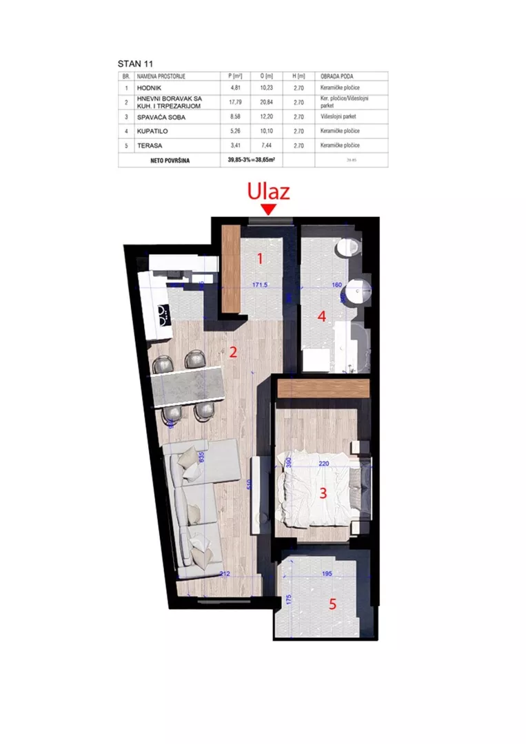 Jednoiposoban stan | 4zida