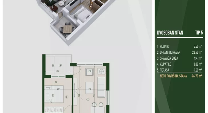 Dvosoban stan | 4zida