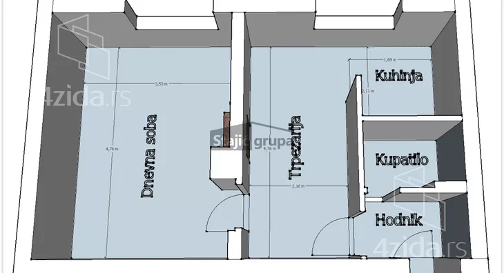 Jednosoban stan | 4zida