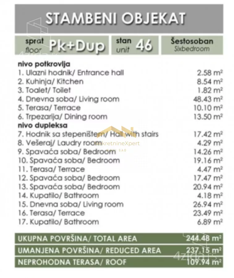 Šestosoban stan | 4zida