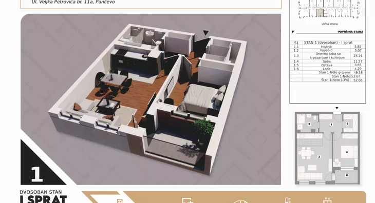 Dvosoban stan | 4zida