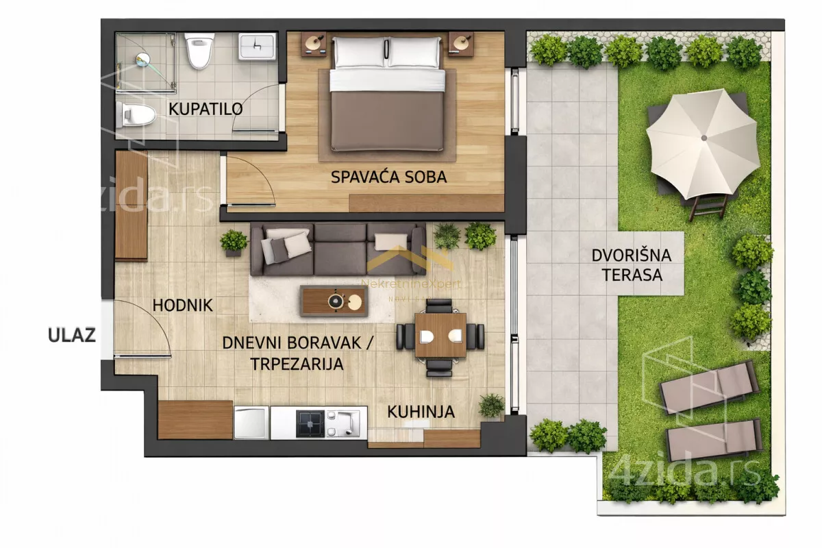 Jednoiposoban stan | 4zida