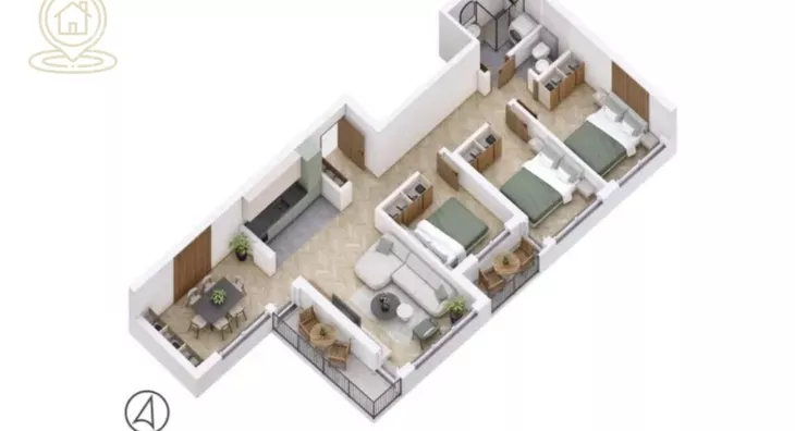 Trosoban stan | 4zida