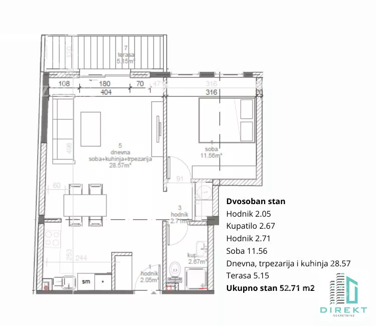 Dvosoban stan | 4zida