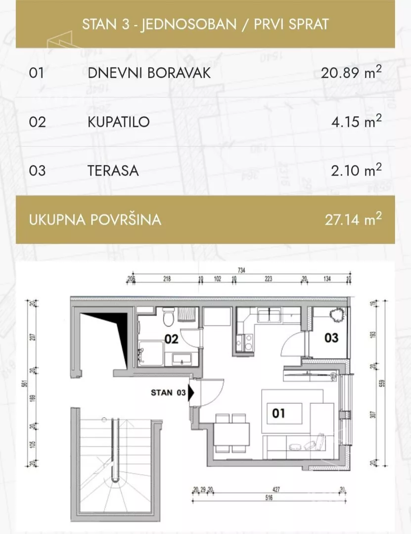 Jednosoban stan | 4zida