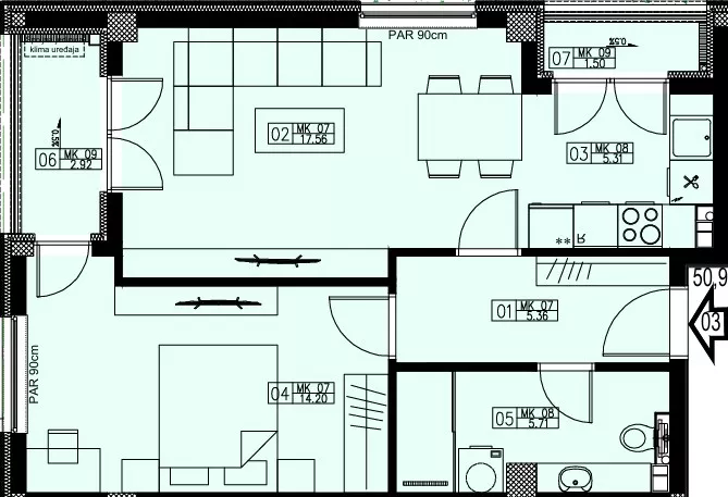 Dvosoban stan | 4zida