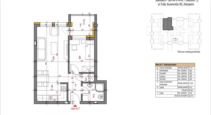 Jednoiposoban stan | 4zida