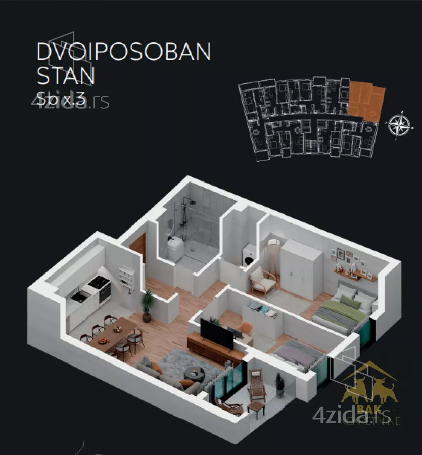 Dvoiposoban stan | 4zida