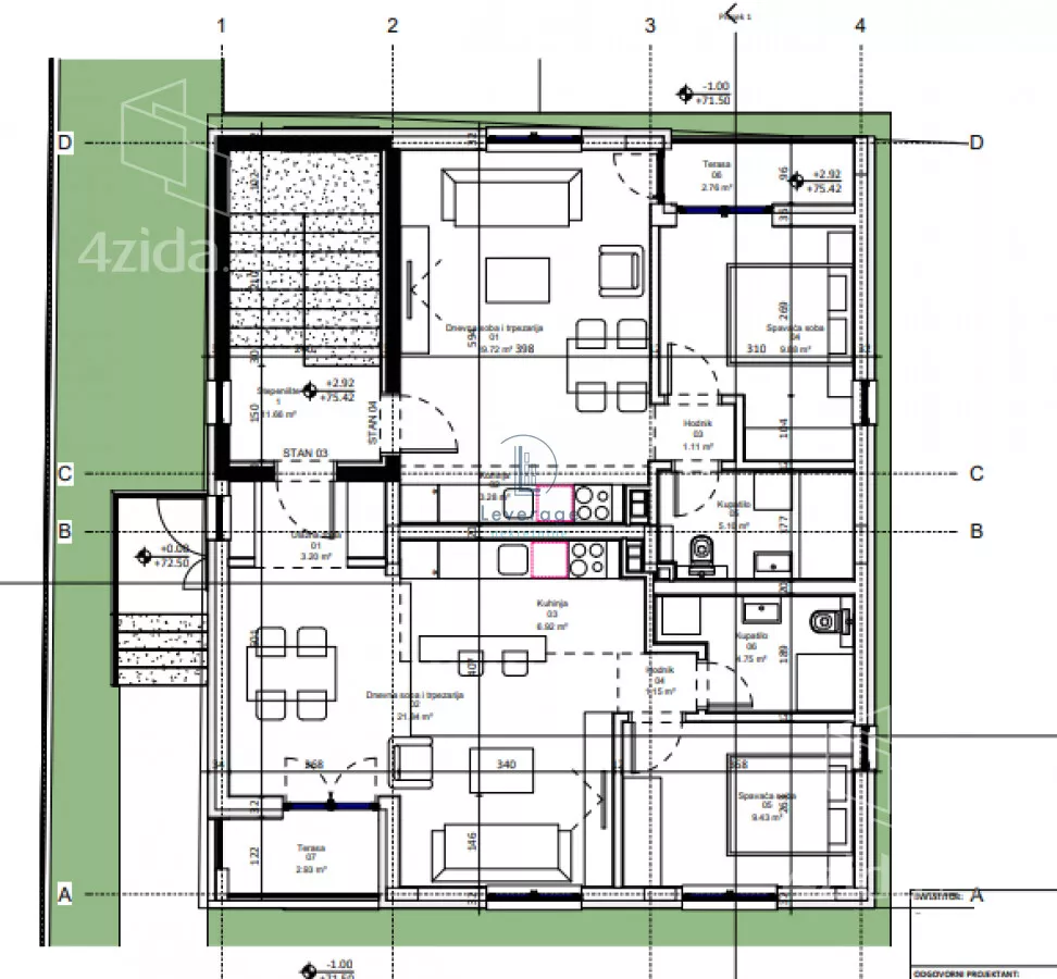 Jednoiposoban stan | 4zida