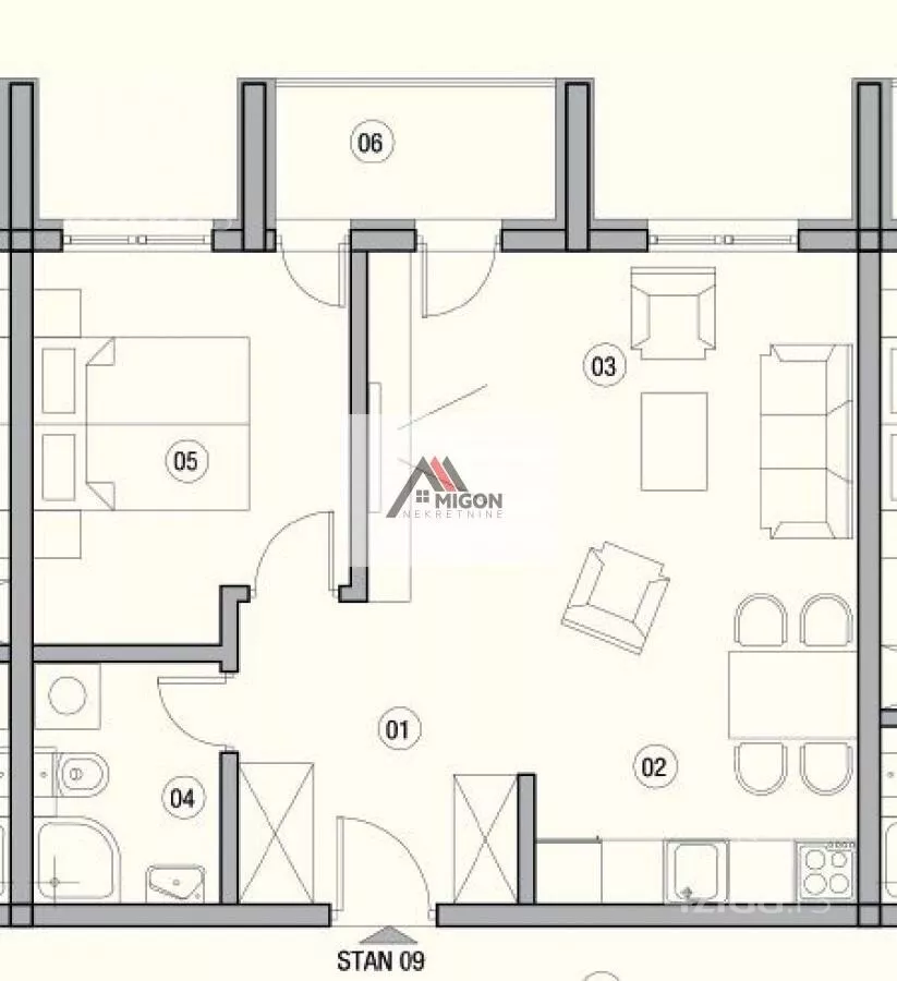 Jednoiposoban stan | 4zida