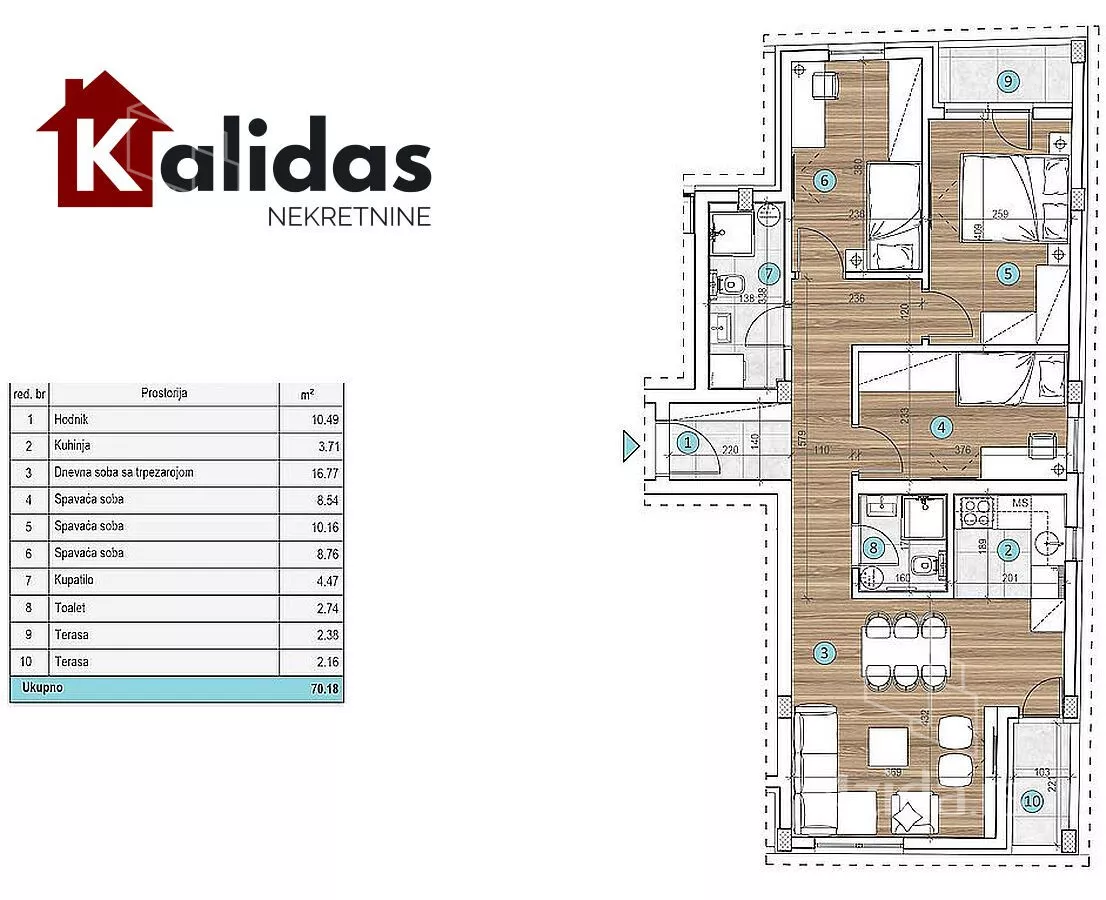 Troiposoban stan | 4zida